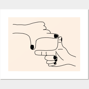 Focused Hand Gesture Posters and Art